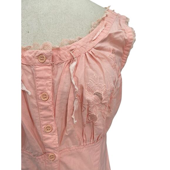 Vintage Star Of India Jumpsuit Embroidered Floral Lace Peachy Pink Size Small - Picture 3 of 16